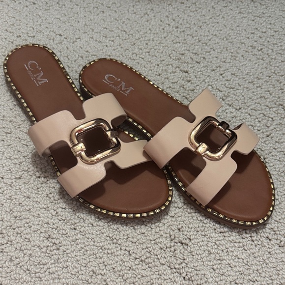 Women's Blush Pink Sandals - Picture 1 of 4